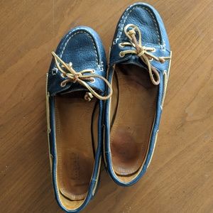 Sperry Boat Shoes•Blue Leather•Good Used Condition